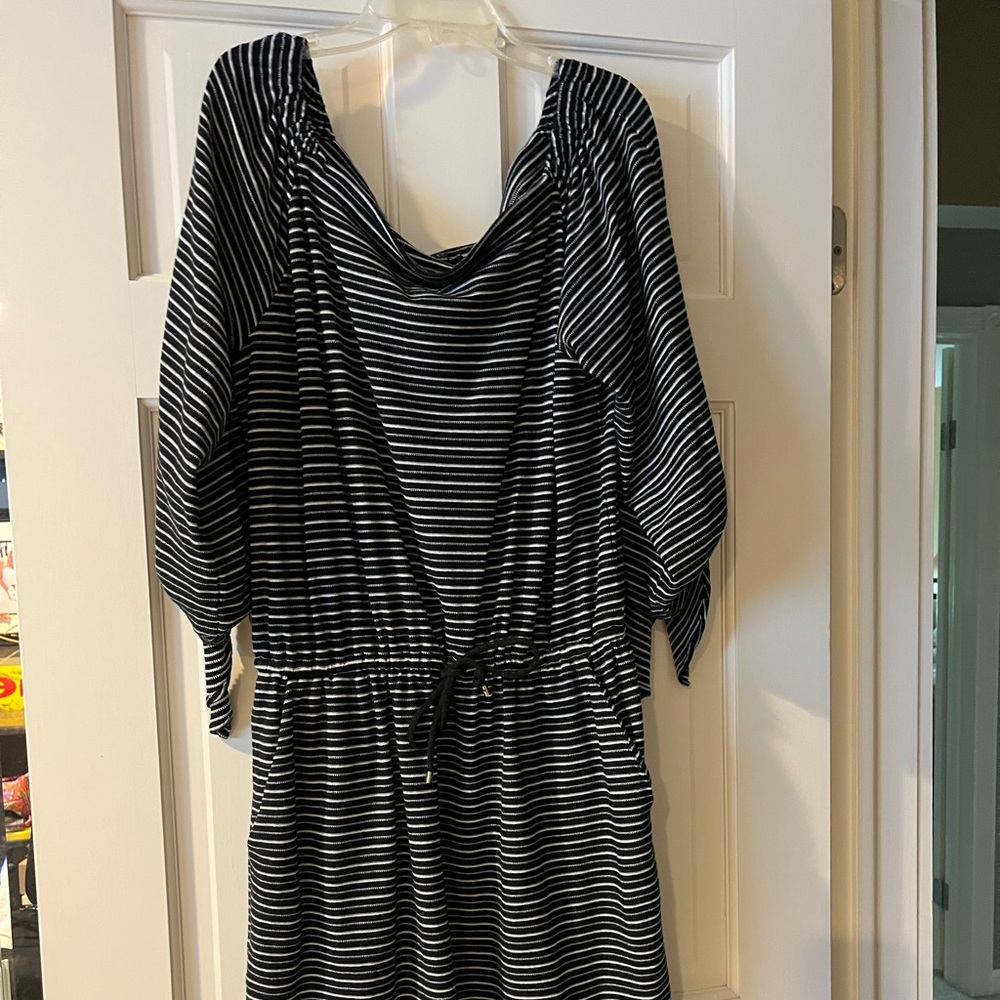 Ralph Lauren draw string dress with pockets open sleeves